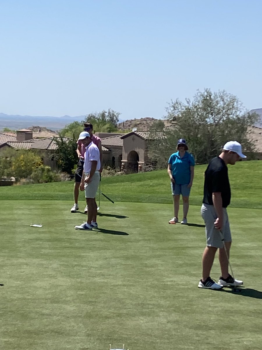 DoaneMGolf's tweet photo. We have arrived in Mesa! Andrew is volunteering at the Teaming up for Character skills challenge with adaptive golfers. Plenty of sunshine and heat 😎 https://t.co/Qowu2h7I50