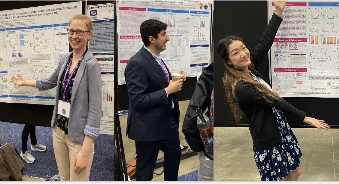 mschotsaert's tweet photo. Very proud of @lauren_a_chang @Moatazscience and @oddlyonina Bykov networking and presenting their science on influenza vaccination and oncolytic virus therapy at the #AAI2023 meeting representing @IcahnMountSinai @GradSchoolSinai @CEIRRNetwork and #SinaiMicroVirology https://t.co/akmk7DVwQH
