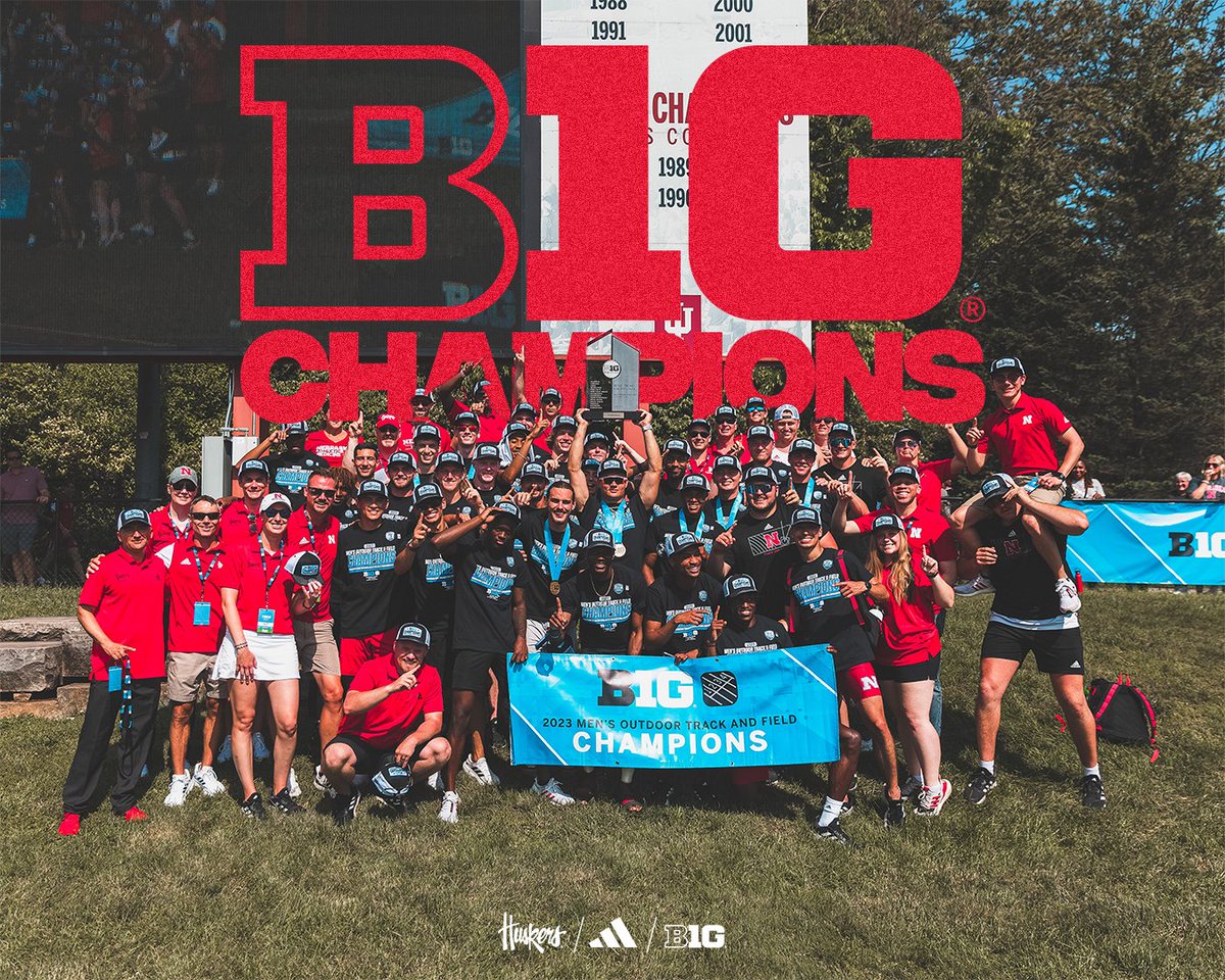 ‼️ Big Ten Champions‼️

For the first time since 2016 the Huskers are the Big Ten Outdoor Track and Field Champions!

#GBR