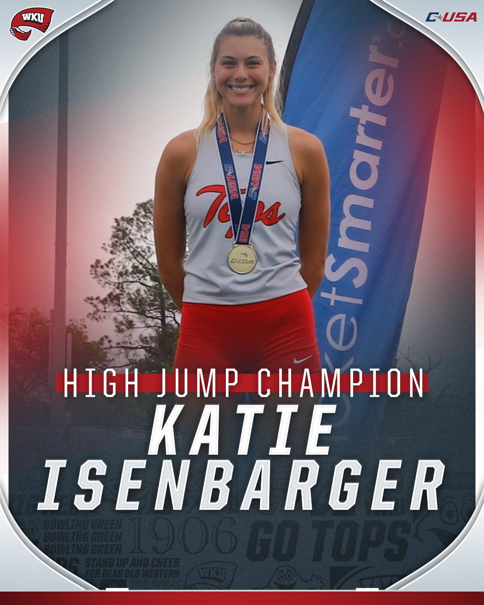 She did it again!

<a href="/Katie_Iso/">katie isenbarger</a> is your 2023 <a href="/ConferenceUSA/">Conference USA</a> Women's Outdoor High Jump CHAMPION! 🥇🐐

#GoTops | #ChampionsClimbHere