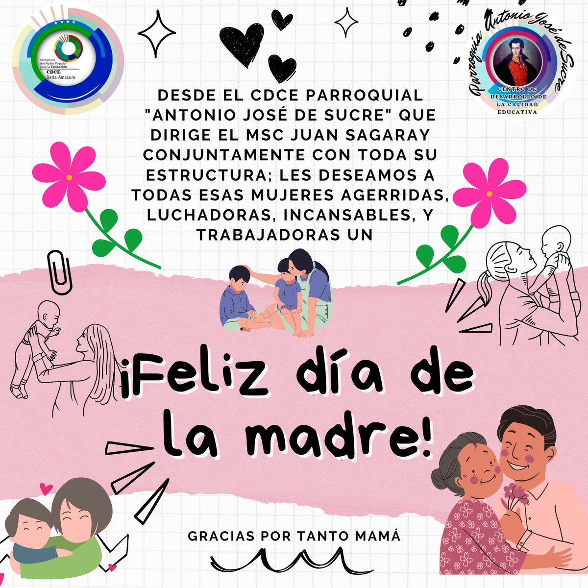 #DiaDeLaMadreEnAmor hemos vuelto por aquí en este día maravilloso para desearle a todas las madres en esta fecha especial un Feliz Día de las Madres
@MPPEDUCACION 
<a href="/_LaAvanzadora/">Yelitze Santaella</a> 
<a href="/NicolasMaduro/">Nicolás Maduro</a> 
<a href="/Zonaeducadelor1/">EDUCA DELTA</a>