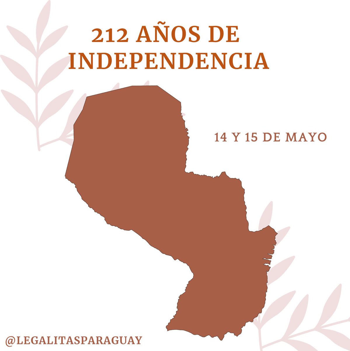 LansacNazer's tweet photo. ¡Feliz día de la independencia del Paraguay! 🇵🇾 212 años de libertad e independencia. https://t.co/QGpGJGC7FY