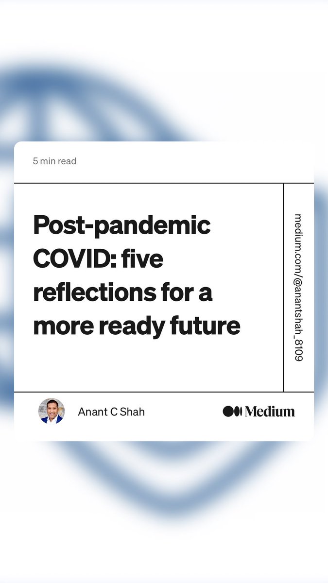 The #Covid emergency may be over, but #publichealth threats remain. Here are five reflections for staying vigilant and inspired to continue working toward a more ready future. <a href="/PandemicAction/">Pandemic Action Network</a>⁩ ⁦<a href="/CEPIvaccines/">CEPI</a>⁩ ⁦<a href="/ASPRgov/">HHS ASPR</a>⁩ ⁦<a href="/ResolveTSL/">Resolve to Save Lives</a>⁩
link.medium.com/XBeIy53VNzb