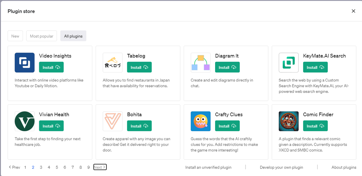 allforbigfire's tweet image. Pluginsの名称やサービス提供元の名称で検索できるようにしてください。
Please make it possible to search by the name of Plugins or the name of the service provider. #ChatGPT #ChatGPTPlugins