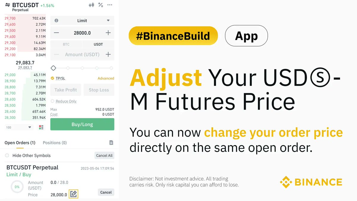 Binance tweet media