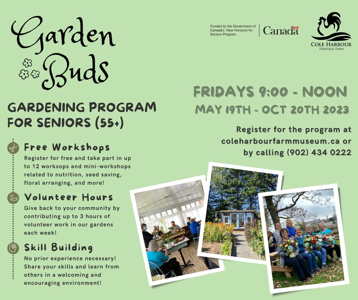 #gardeningprogram #seniors #freeworkshops #gardenbuds