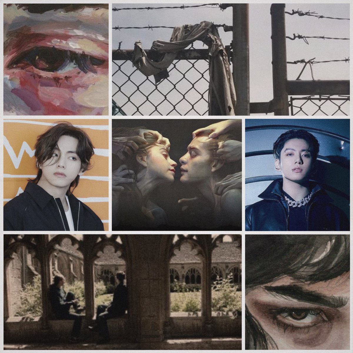 lostautumns's tweet photo. #taekookau

In the midst of an evil world that only knows hate and war, Jungkook discovers the lost colors of love when he falls for Kim Taehyung.

It’s a cruel joke from fate, then, when he discovers he has to kill said boy to survive. https://t.co/R7sxfGmXAd