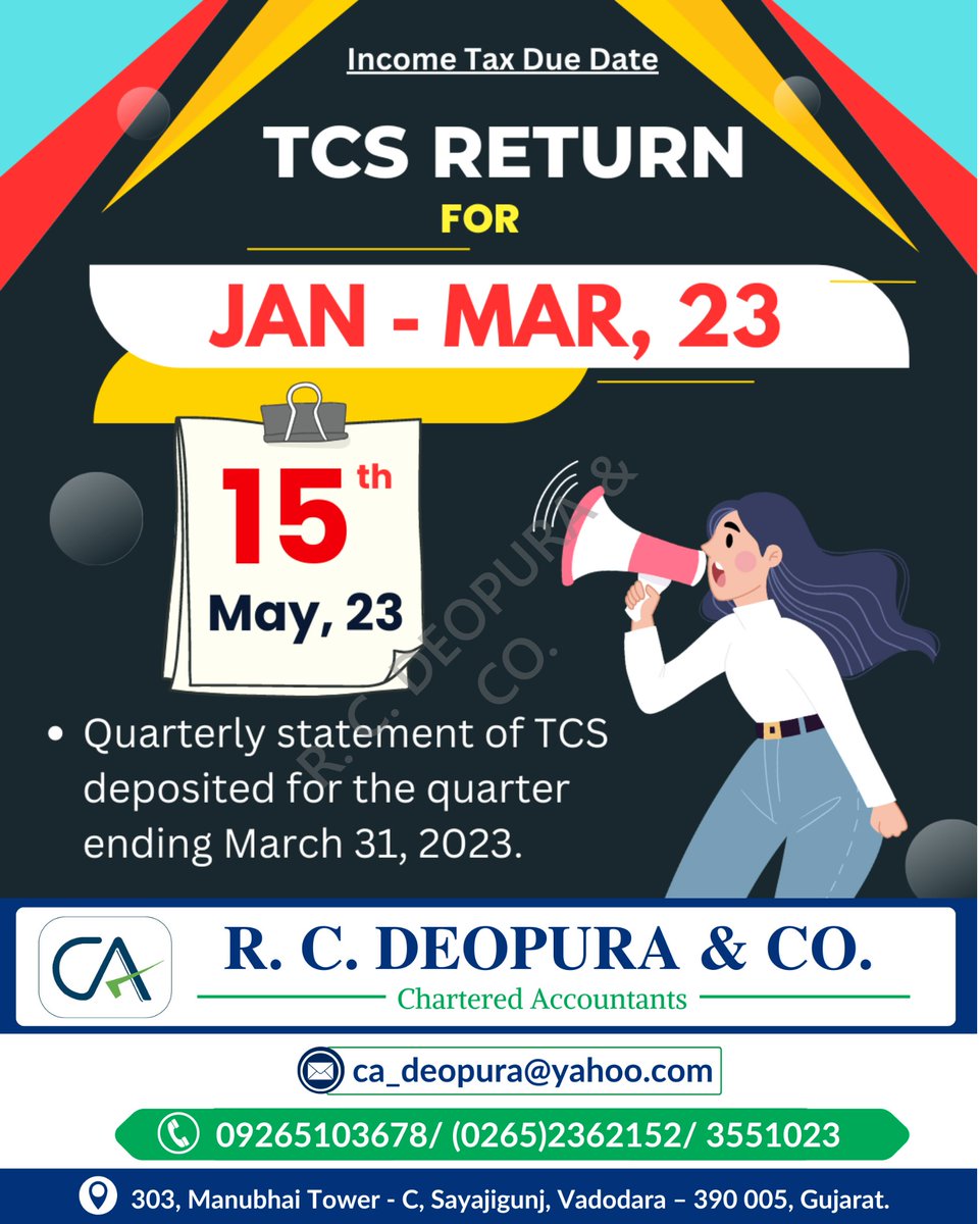 beingakashdeo's tweet image. Raining #DueDates Today. Total 5 Compliance Due Dates.
1. PF+ESIC: Kindly deposit on time to avoid IT disallowance;
2. #TCSReturn;
3. TDS Certificate u/s. 194-IA, 194IB, 194M, 194S;
4. Form 24G to be furnished by an office of the Govt.; and
5. Form No. 3BB by a #StockExchange.