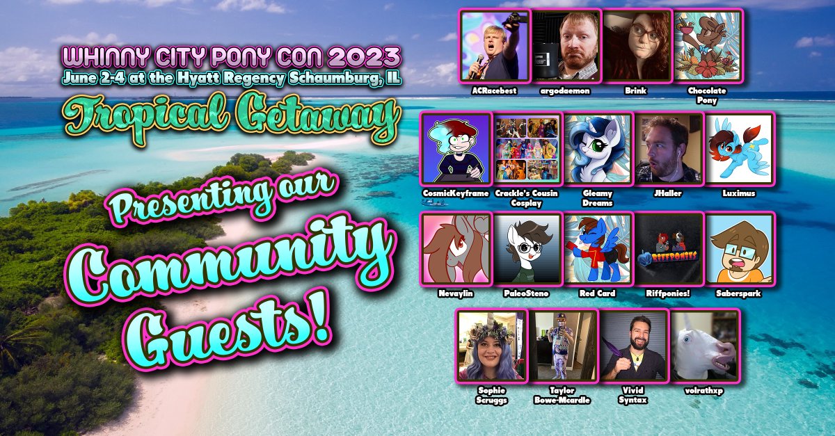 Day 6 #10DaysOfAnnouncements! Community Guests! <a href="/ACRacebest/">ACRacebest</a> <a href="/s_crackle/">Crackle's Cousin Cosplay 🔜 COSPLAY EVENTS FOR U!</a> <a href="/VividSyntax/">Vivid</a> <a href="/Saberspark/">Saberspark</a> <a href="/CosmicKeyframe/">CosmicKeyframe Productions (now on 🦋)</a> <a href="/RiffPonies/">RiffPonies</a> <a href="/TransformARTive/">Bash & Choco ❂ @Megaplex Dealer F15</a> <a href="/argodaemon/">argodaemon</a> <a href="/JHaller_/">Beer Father</a> <a href="/RedCard94/">Red Card</a> <a href="/SophieAScruggs/">Sophie Scruggs- I Believe Destiny. Pass it on.</a> <a href="/TaylorBMcardle/">Taylor #GlimmerGang</a> <a href="/GleamyD/">Gleamy Dreams ~</a> <a href="/PaleoSteno/">PaleoSteno🐬🦕🦄</a> <a href="/Nevaylin/">Nevaylin</a> <a href="/BFieldsForever/">Brink! (they/them) 🌙✨</a> @Luximus17 <a href="/volrathxp/">Joseph Dyer</a>! Woo!