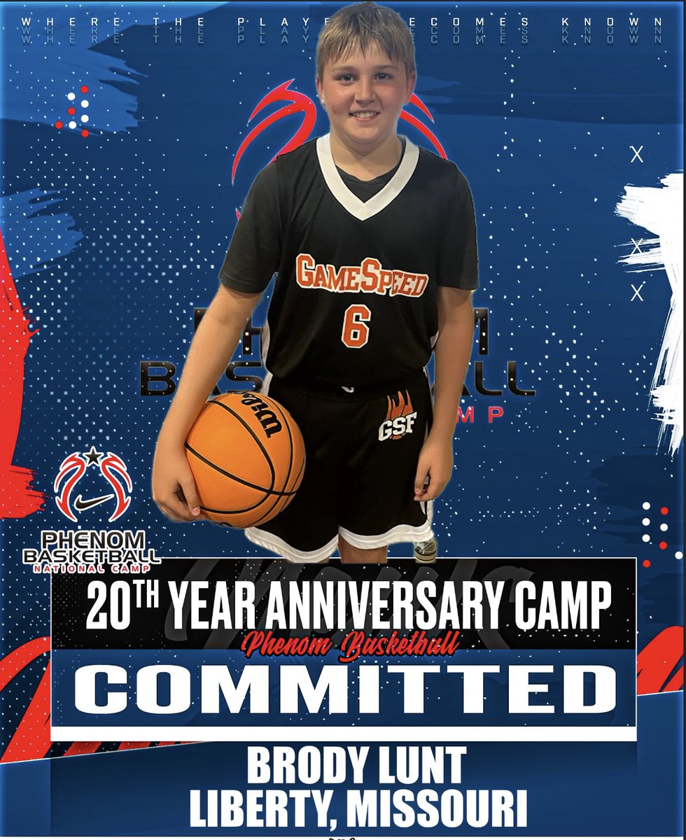 PhenomAmerica's tweet photo. Phenom Basketball is excited to announce that Brody Lunt from Liberty, Missouri will be attending the 2023 Phenom National Camp in Orange County, California on July 27-30!
@ryan.lunt80
@emily.s.lunt
@jlskilldevelopment
.
.
#ourlargestcampever
#PhenomAmerica #PhenomNationalCamp #Phenom150 #jrphenomcamp #gatoradepartner