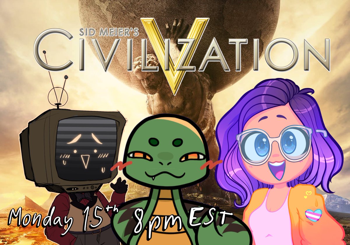 ShiuaSnek's tweet photo. Hey YOU,
Tomorrow we are playing Civ5 with the lovely @LowPolyHolly and @SadCompositions to raise money for St. Jude’s Children’s Research Hospital!!!
8pm EST
See you there!!!
#CBASForStJude https://t.co/WfNKBVkDqe