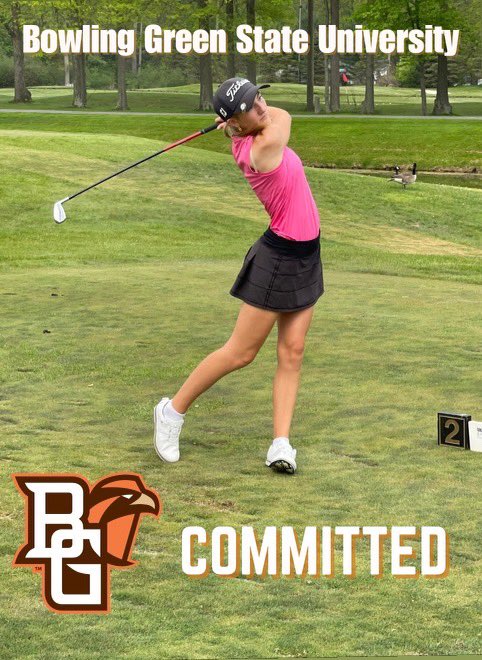 McKenzieJagGolf's tweet photo. I’m excited to announce that I have verbally committed to play golf at BGSU! I would like to thank Coach Fahey for this opportunity! I would also like to thank my parents, family, friends and my swing Coach Adam Ellison for all their support along the way!! https://t.co/eA4rFmKjOS