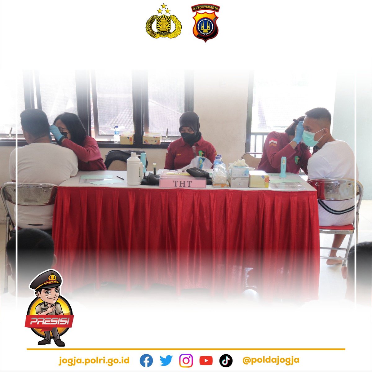 PoldaJogja's tweet photo. Bagi peserta yang dinyatakan memenuhi syarat maka berhak mengikuti tes pada hari berikutnya yaitu tes pemeriksaan psikologi, tes jasmani, hingga pemeriksaan kesehatan tahap II (organ dalam).
#PoldaDIY #PoldaJogja #SDMPolri #Brimob #Polair #Tamtama https://t.co/r0shQXRG9J