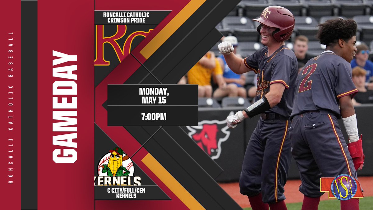 RCHSBall's tweet photo. 🚨⚾️ 𝙂𝘼𝙈𝙀𝘿𝘼𝙔 ⚾️🚨

🏆 Class C State Tournament
🆚 Central City/Fullerton/Centura
📅 May 15, 2023
🕔 7:00pm
📍 Papillion, NE
🏟 Fricke Field
🎟 https://t.co/FLTCTA7G20
📊 https://t.co/U3aqTorvJu
📲 https://t.co/lIDDaTETEF
‼️ @PBR_Nebraska @NebraskaHSBase #nebpreps https://t.co/zgQwr5tfjA