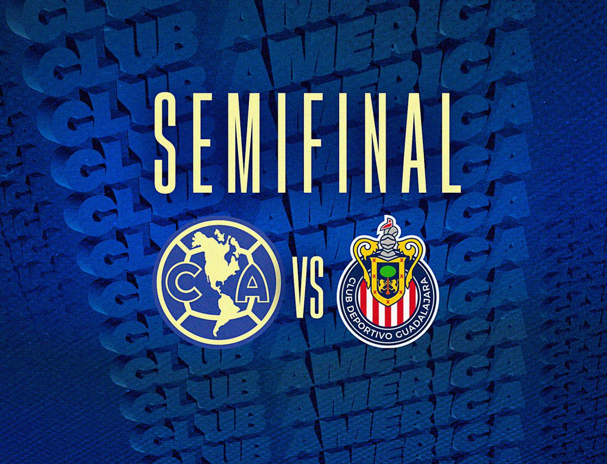 𝗟𝗜𝗚𝗨𝗜𝗟𝗟𝗔 𝗖𝗹𝗮𝘂𝘀𝘂𝗿𝗮 𝟮𝟬𝟮𝟯
Tenemos #ElClásicoDeMéxico para Semifinales, nuestro rival será Chivas 🦅
📅 (Fechas y horarios por confirmar)
¡Atentos, Águilas!
#SomosAmérica🔵🟡