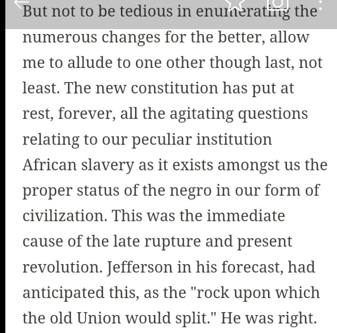 Resistanceisthe's tweet photo. @Jeff_Davis1808 Stephens 3/21/1861 https://t.co/FzIHqCCeoU