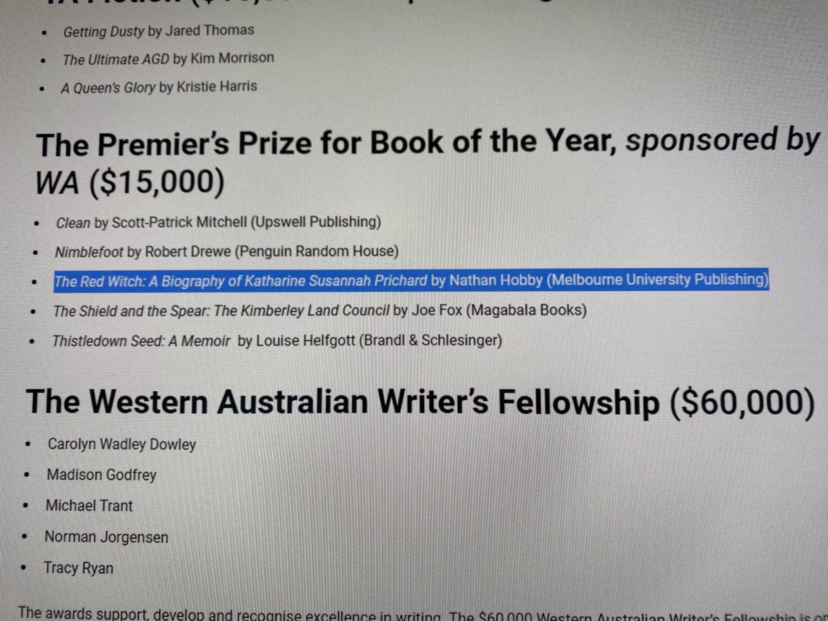 Congrats ⁦<a href="/NathanHobby/">Nathan Hobby</a>⁩ on being a finalist slwa.wa.gov.au/whats-on/award…