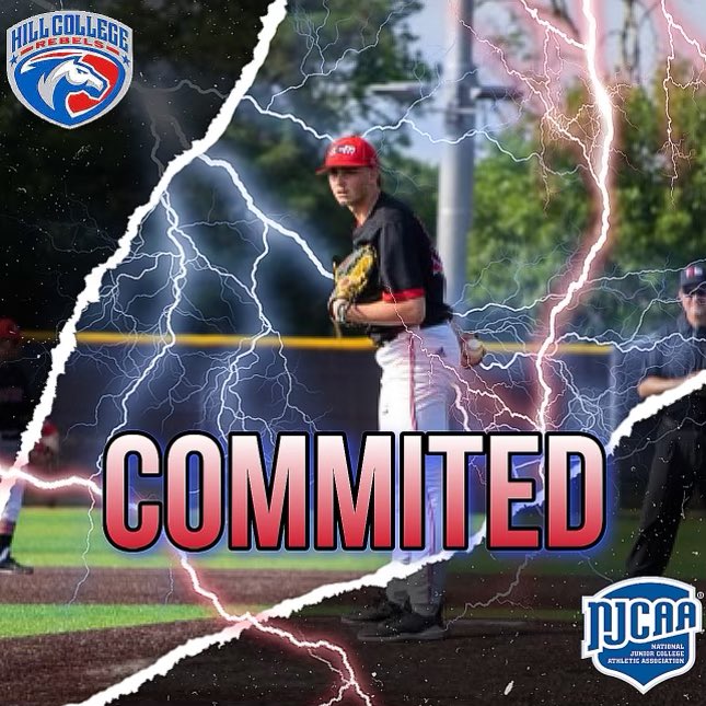 I am excited to announce my commitment to Hill College! I would love to thank all my family, coach’s and teammates who have helped me along the way. ❤️ <a href="/HCRebelBaseball/">Hill College Baseball</a>