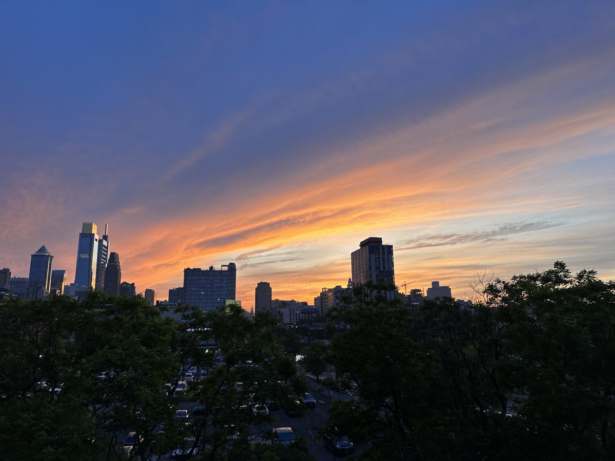 Sunset in Philly last night.
