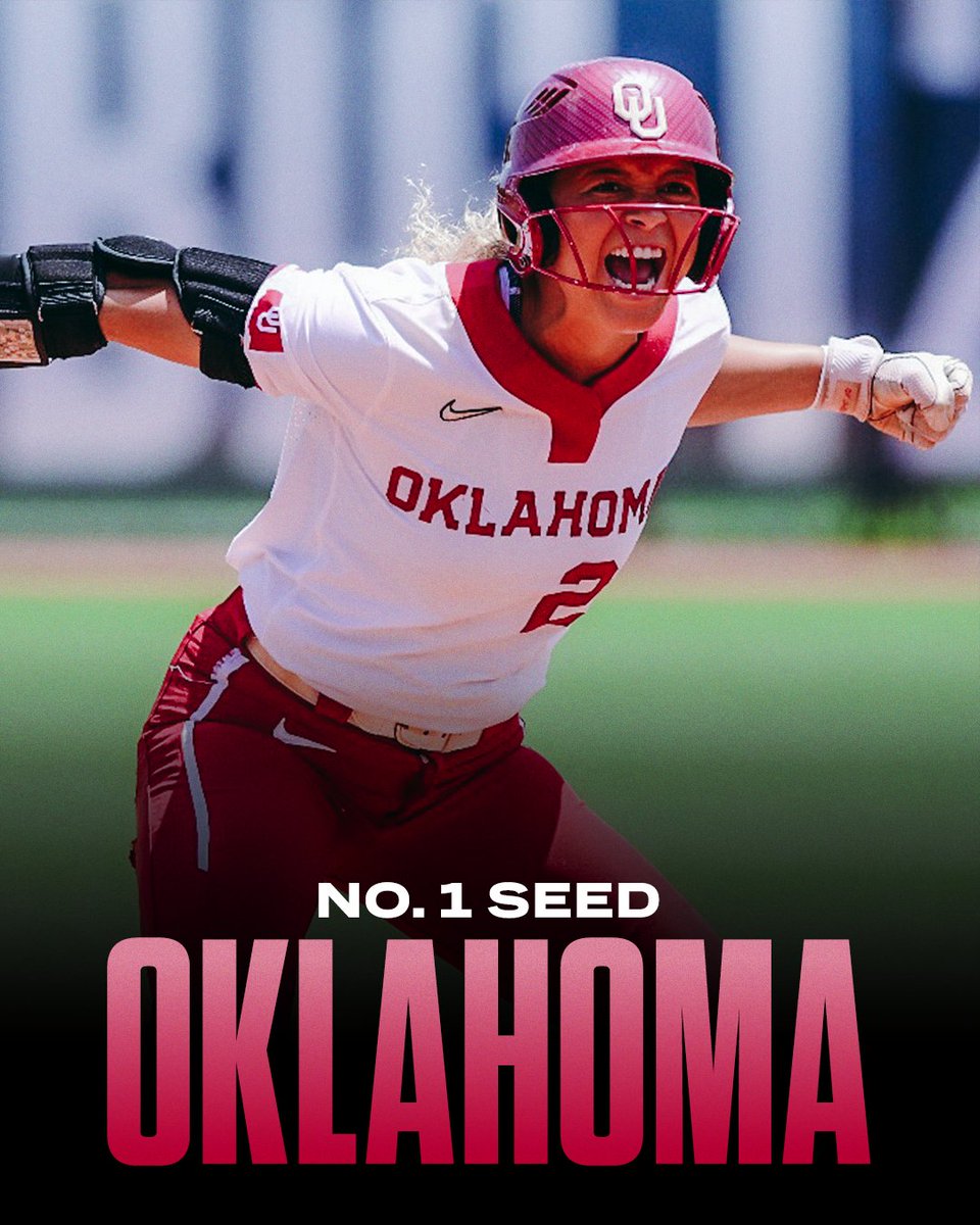 The Sooners secure the overall No. 1 seed 👏 

@ou_softball | #ThatsaW