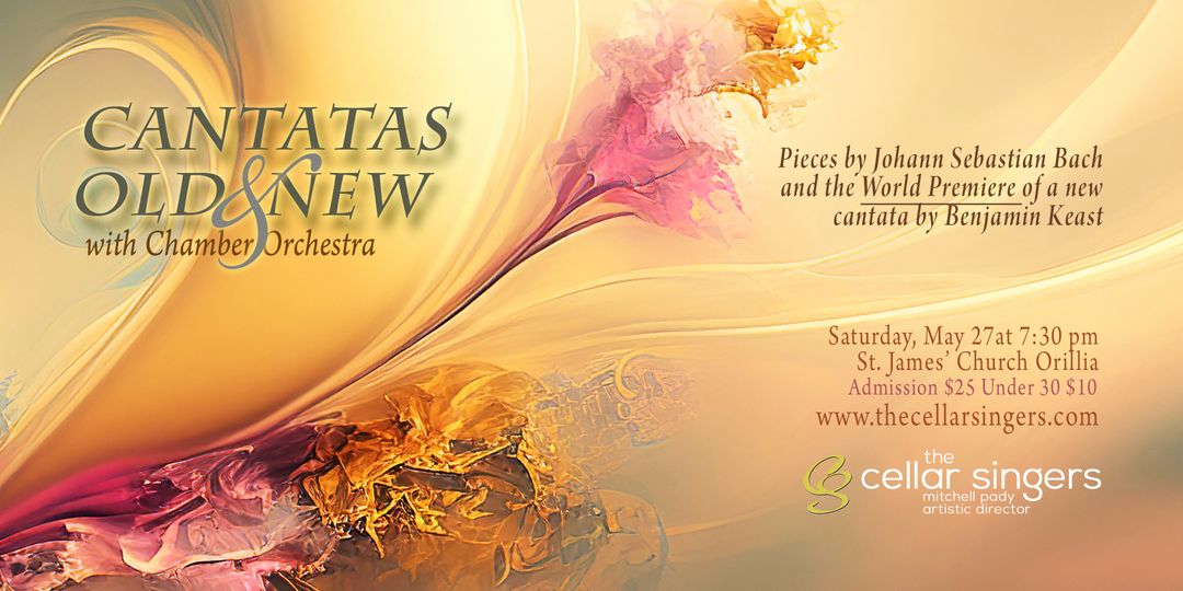 Tickets for our May 27 concert, featuring Bach's Cantata 150 and the world premiere of a new work by Benjamin Keast, are available now! Get yours from a member or at thecellarsingers.com