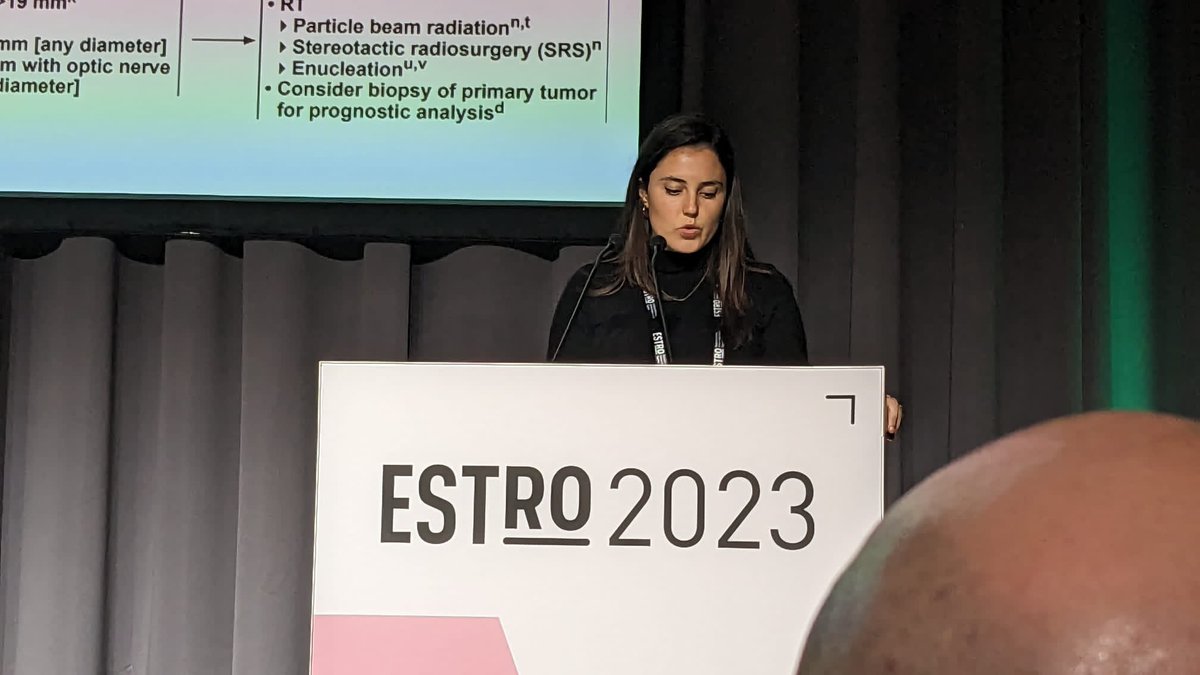 Very proud for taking part of #ESTRO2023 #radonc 
⚡️*LOCAL CONTROL OF UVEAL MELANOMA IMPACTS ON SURVIVAL IN PATIENTS AFTER BRACHYTHERAPY*⚡️