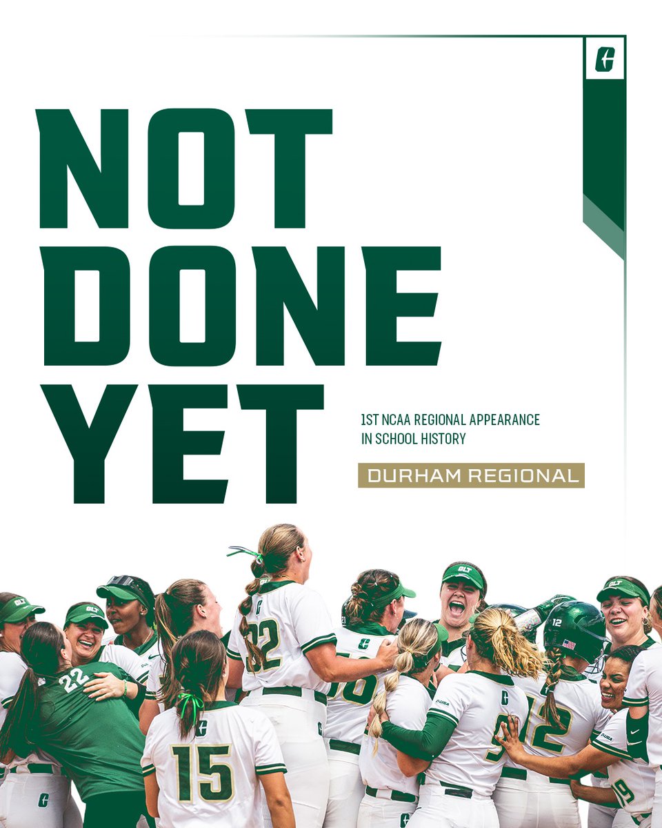 For the first time in program history, the Niners are headed to the NCAA Tournament!!!

We'll see you in Durham!!!!!

#GoldStandard⛏️