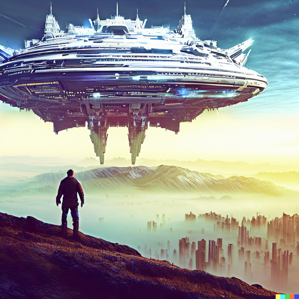 dalle_prompts's tweet photo. Two SF fantasies in styles of Isaac Asimov book cover and Steven Spielberg.

#dalle2exp #dalle2 #Bing #ImageCreator https://t.co/h2MU0Sq5bK
