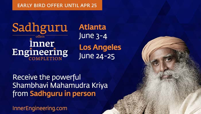 muralikc5's tweet photo. For the first time since 2019, Sadhguru will be offering the #InnerEngineering Completion program in-person in North America - Atlanta, June 3-4 and Los Angeles, June >24-25. Register Here: https://t.co/KEUd0sd0Mm #Sadhguru #InnerEngineering #SadhguruI… https://t.co/vJADabuCI4 https://t.co/EGc1qQsN0C