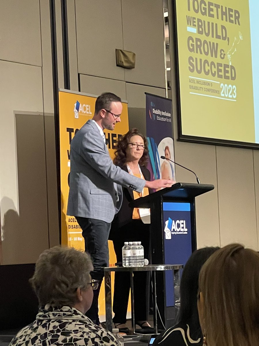 SophieSpecjal's tweet image. Excited to be here at the @acelaustralia ACEL Inclusion and Disability Conference 2023. Thanks Chris Varney and Barb Watterson for opening the day! #acel #nidc
