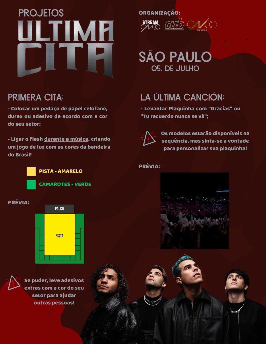 STREAMCNCOBR's tweet photo. Muito felizes em anunciar o projeto para o show do Brasil que nós e os portais estamos organizando!
 
O link para impressão está na sequência. Qualquer dúvida é só falar com a gente!

Participem e fiquem a vontade para também participar dos outros que estão rolando por aí!!! 🤍 https://t.co/OtJhIKsSju