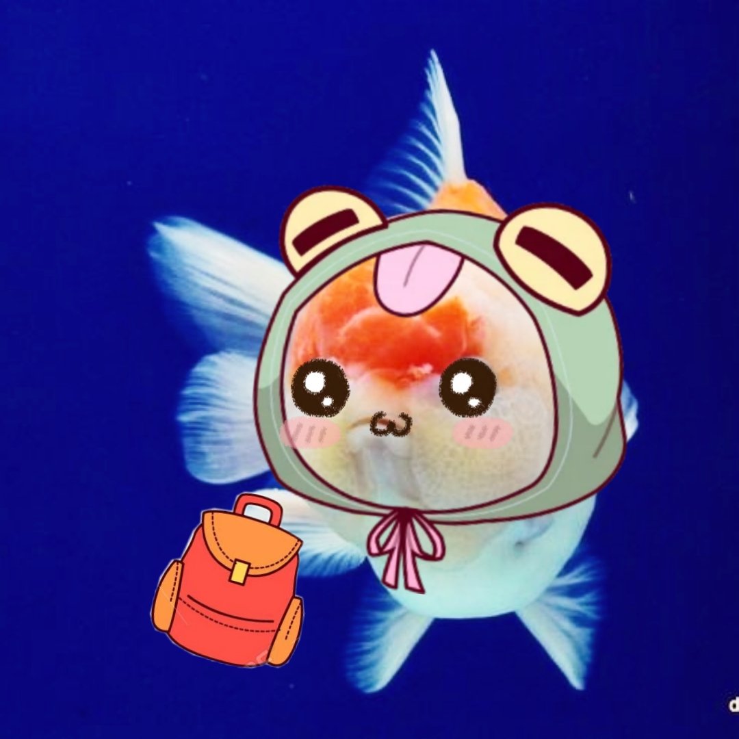 Pagiku cerahku 
Matahari bersinar ☀️
Kutenteng tas merahku di siriipp~
Bluubb 🫧🐠