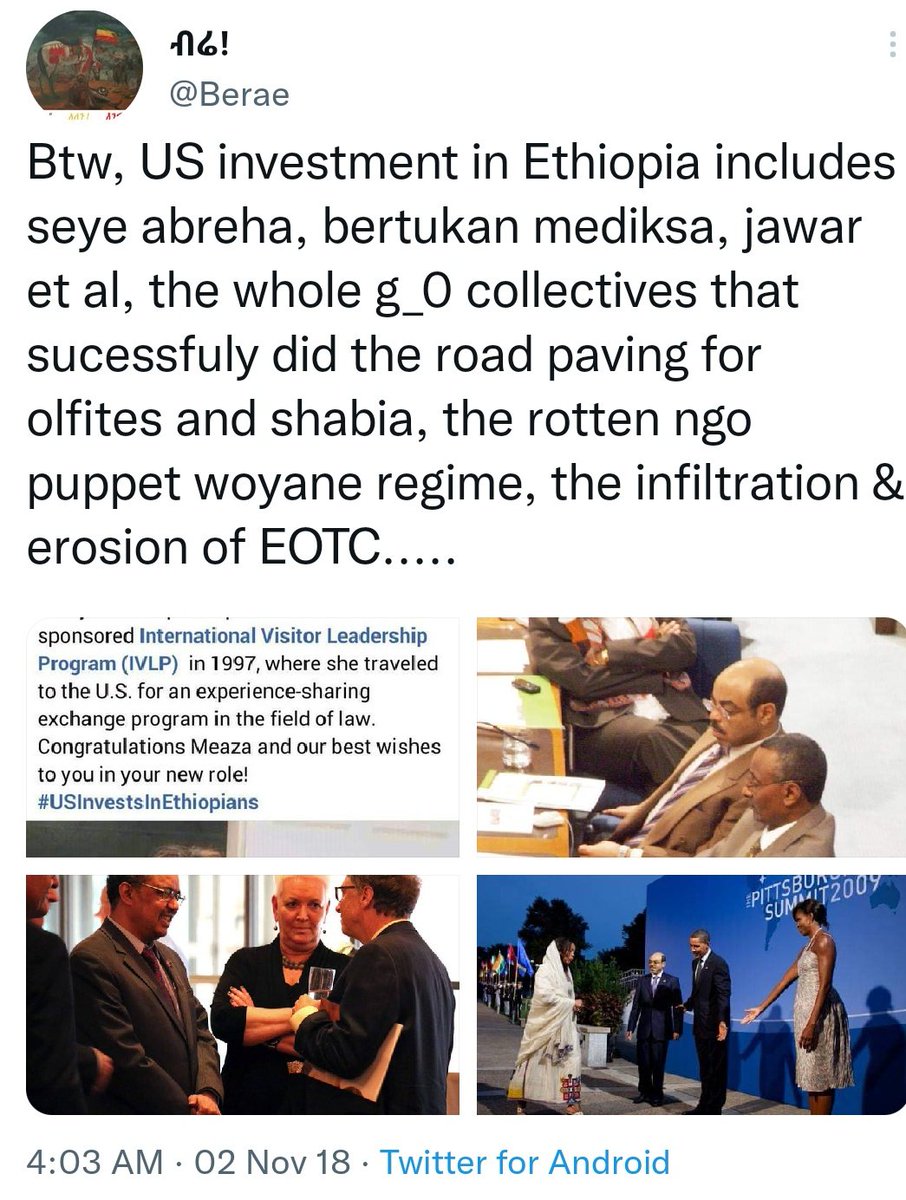 Berae's tweet photo. Pretty much the #oromummaa hijacked #Betkihnet was working with the #jihadist_in_chief #abiyahmedali hand in hand in devising the deaths of many #EthiopianOrthodox #Christians
and the desecration of #Churches in #Ethiopia. They agitated for public to have spontaneous demonstrations here and there. Then settled for the outcome they wanted.

Be it in short term or long term, this will not benefit #Orthodox followers in #Tigray nor #Eritrea. However their leaders are vested in the destroying of the #Church.

@danielkibret aka #ሶስት_ቢላ #danielkibret
@AdebabayMedia
@GUDAYACHN

https://t.co/MTZTnWvUQG