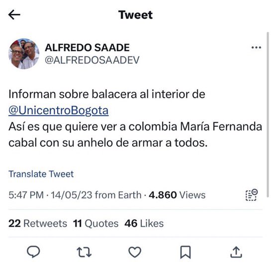 SLondono00's tweet photo. La instrumentalización de un feminicidio para reforzar un mensaje político. 

Miserables @MiguelPoloP @ALFREDOSAADEV @jarizabaletaf https://t.co/7SbXFQK5lp
