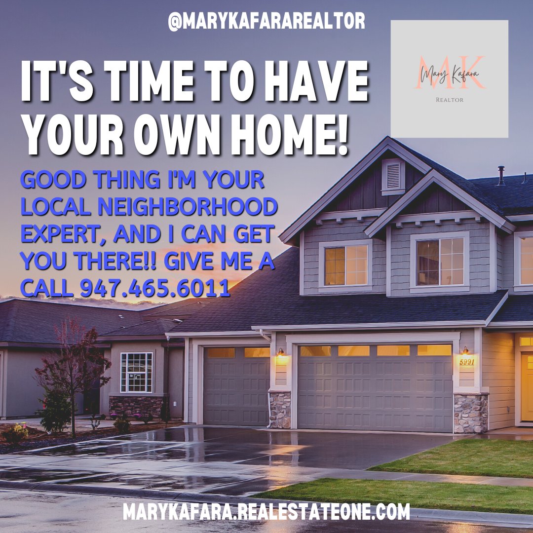 Ready to own your own home? I can help! 

#realtor #realestate #marykafararealtor #lookingtobuy #lookingtosell #realtorlife