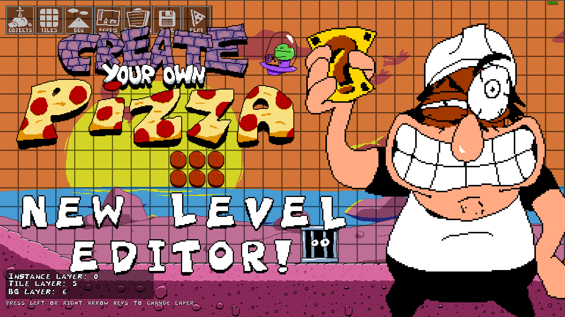 Perez on X: Beta 1 of the new Pizza Tower level editor is now published!!  download it on here:   / X