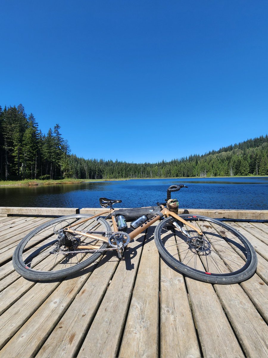 Found a lake on a scorching day.