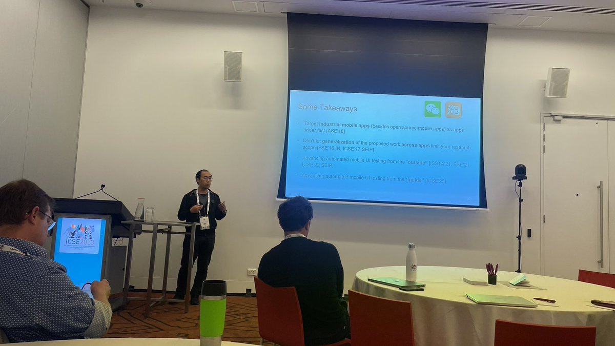 "When AI meets mobile app testing: getting there in industrial cases" by <a href="/taoxiease/">Tao Xie</a> at <a href="/mobilesoftconf/">MOBILESoft</a> co-located with <a href="/ICSEconf/">ICSE</a> #MobileSoft2023 #ICSE2023