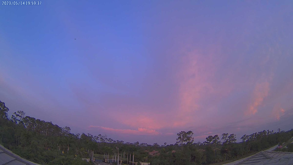 Estero Fire Rescue at sunset and it's 85.4 F.