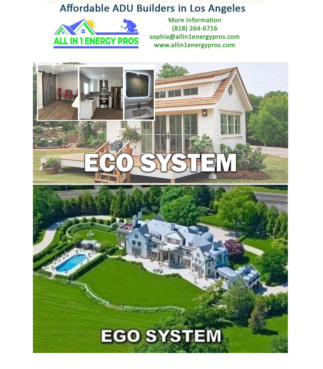 Less is MORE ...

All in One Energy Pros offers affordable #ADU, #solarpanelinstallation & Energy-Efficient #Roofing in #LosAngeles  🏡

allin1energypros.com

#AccessoryDwellingUnit #minimalism #frugal #simplicity #OffGrid #TinyHomes #LA #California #housing #affordablehousing