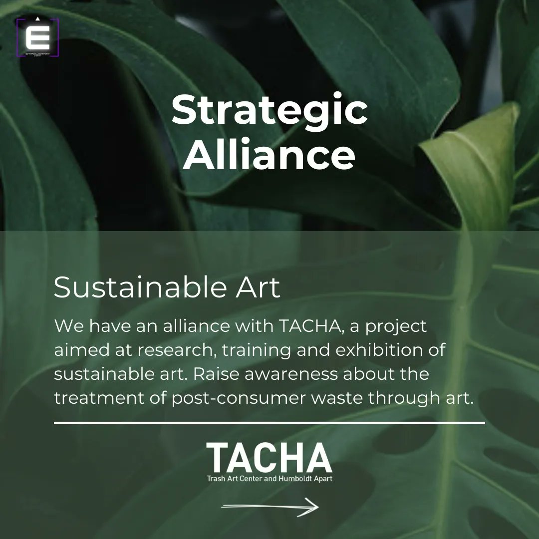 empowerartnft's tweet photo. 6) We have an alliance with #Tacha a project aimed at research, training and exhibition of #sustainable art. Raise awareness about the treatment of #postconsumer waste through #art https://t.co/7fKvyEoudl