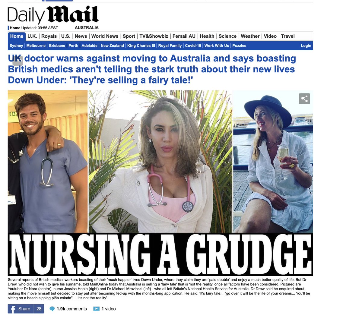 Read the article below for my thoughts on working in Australia #DailyMail #doctor #work #NHS 

dailymail.co.uk/health/article…