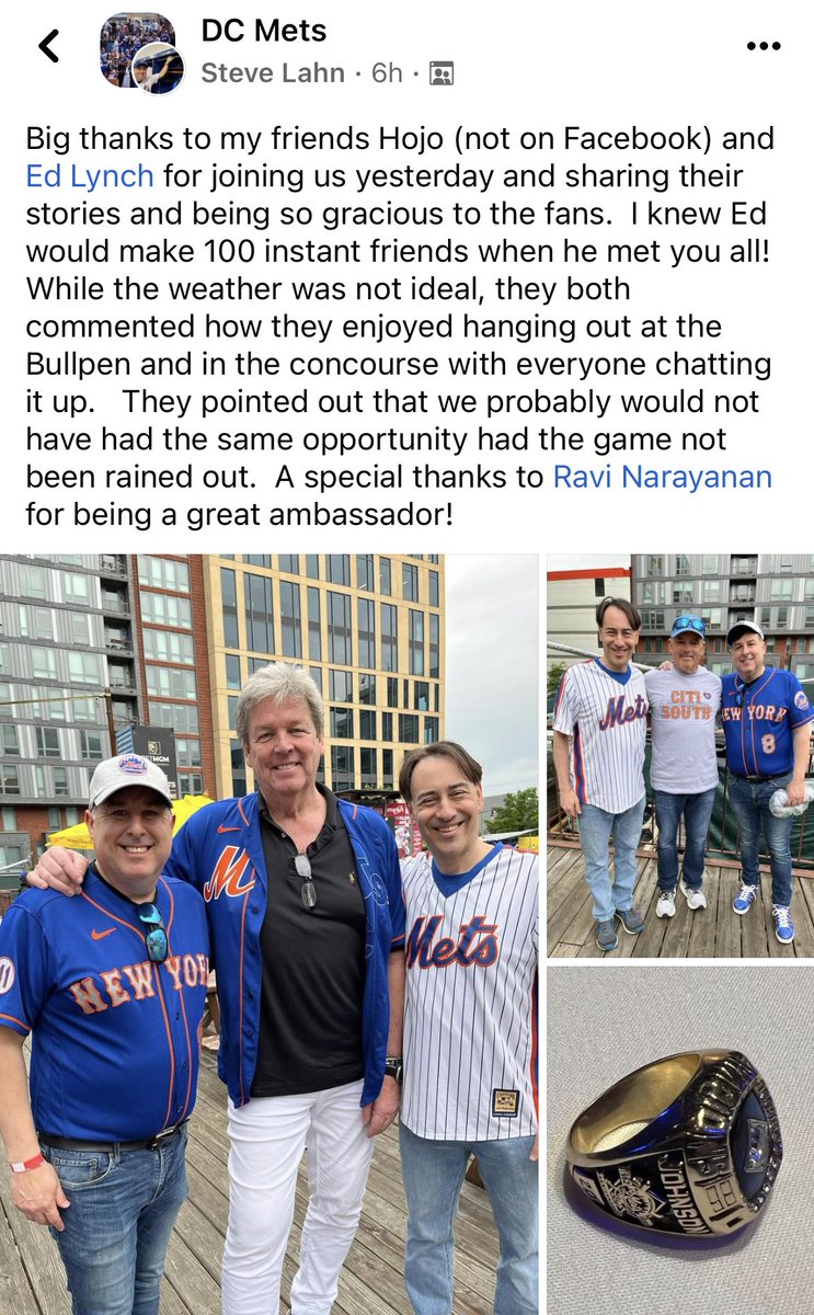 SteveLahn's tweet photo. @20Hojo #DCMets https://t.co/sVxxd7OrAE
