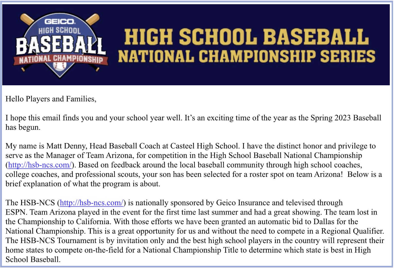Nathan Carrillo on Twitter "Thank you, Coach Denny. It's an honor to