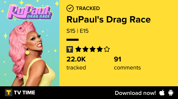 matisvgs's tweet photo. I've just watched episode S15 | E15 of RuPaul's Drag Race! #rupaulsdragrace  https://t.co/El15DnpA1A #tvtime https://t.co/EUrm1zVcF9