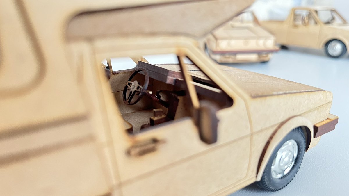 Create_toExist's tweet photo. ひとまず完成。約1/24 scale "Golf Caddy Camper BISCHOFBERGER"
Fusion360 x Lasercutter
#vwgolf #caddy #vw14d  #fusion360 #自作 #golfcaddy #Volkswagen #cainz #lasercutter #camper #wohnmobile #bischofberger https://t.co/oH30f0lsJf