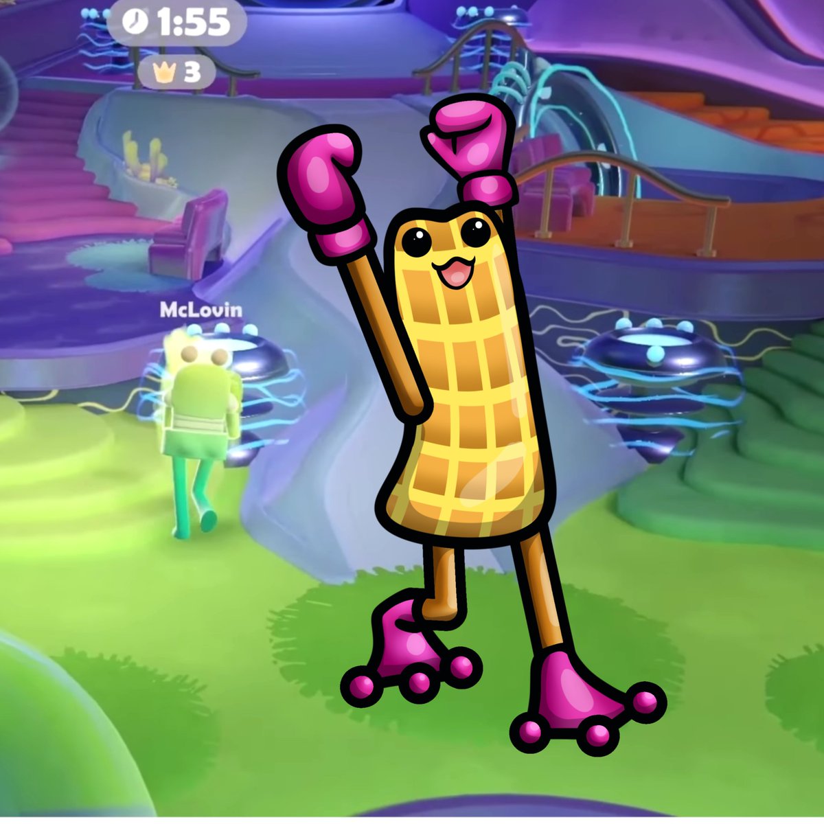 For my <a href="/daredrops/">Dare Drop</a> challenge - I drew my froggie pngtuber as one of the aliens from <a href="/BareButtBoxing/">BareButtBoxing</a> !!!

Hi, please put me in the game  (just kidding, unless?👉👈)

For real tho, y'all check this game out at: store.steampowered.com/app/1186660/Ba…