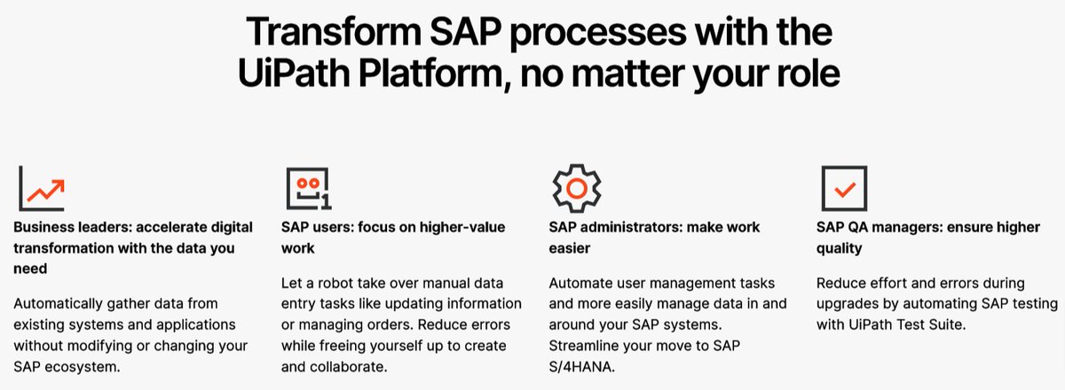 Transform SAP processes with the @UiPath platform, no matter your role.  #RPA #SAPSapphire