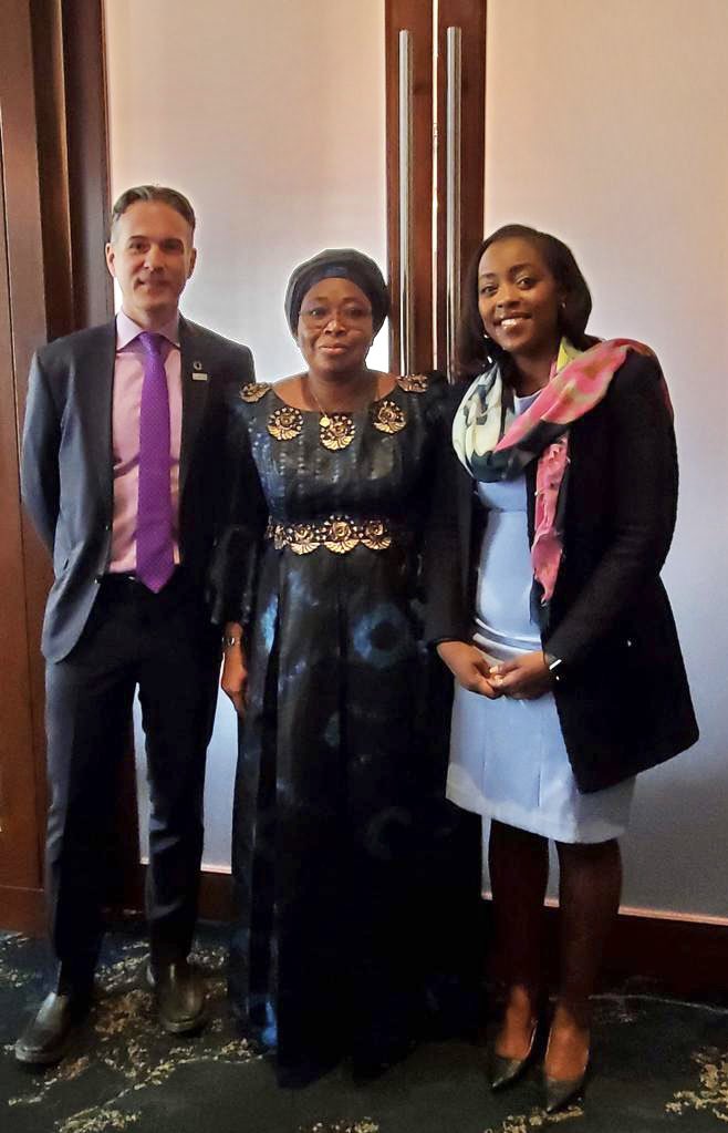AU_HHS's tweet photo. #Ottawa 🇨🇦:H.E @AmbSamate was hosted by @NutritionIntl to discuss #Africa-#Canada relations on #nutrition, with #MP @KayabagaArielle, @Rob_Oliphant Parl. Sec. to Minister,FA &amp; @HarjitSajjan Minister of Int’l  Devlpmnt, as @_AfricanUnion extends the #ThemeoftheYear on #Nutrition https://t.co/PDrDzDb6Mj