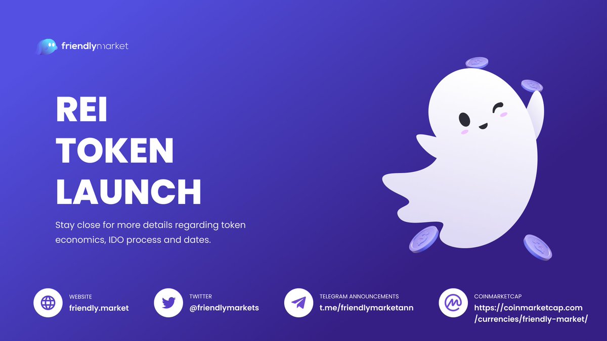 $REI token launch is finally here! 🎊 

Dropping token economics, IDO process and relevant dates real soon 👀

Retweet and like if you're excited! 

#Casper #Casper_Network